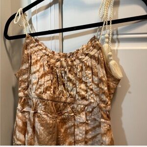 Ulla Johnson Rio Top Beige Tie-Dye Camisole